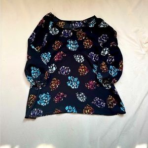 Aqua cold shoulder blouse